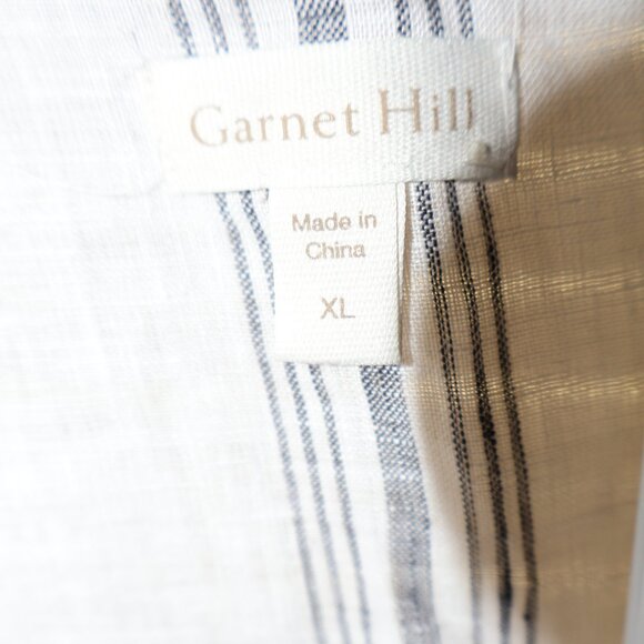 Garnet Hill Linen Tunic – Size XL, Coastal Chic - Picture 6 of 10